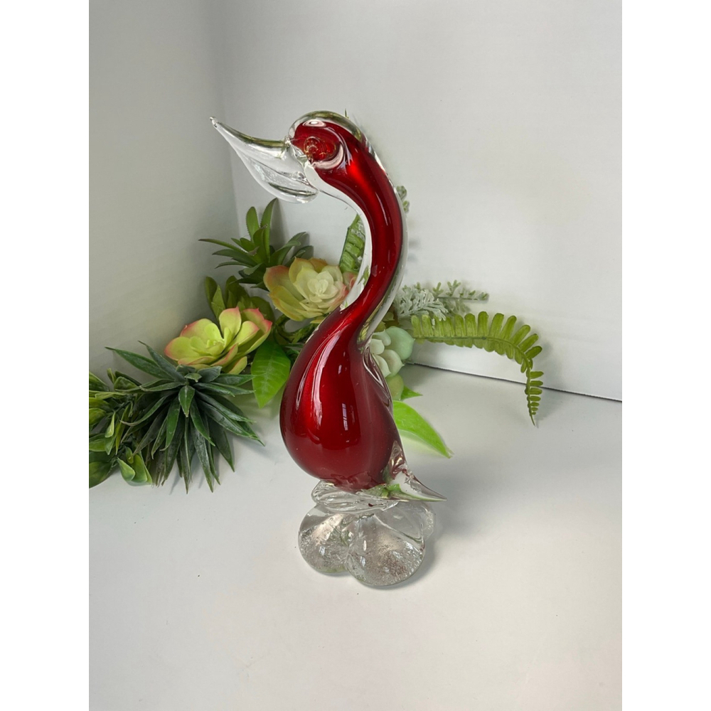 Vintage Murano AVEM Glass Duck 8 1/2”